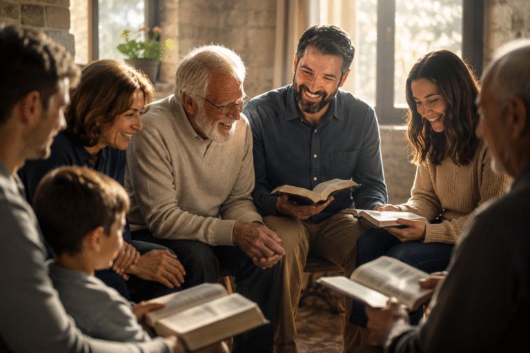 Comunidad estudiando la Palabra juntos - Redimidos de las Naciones